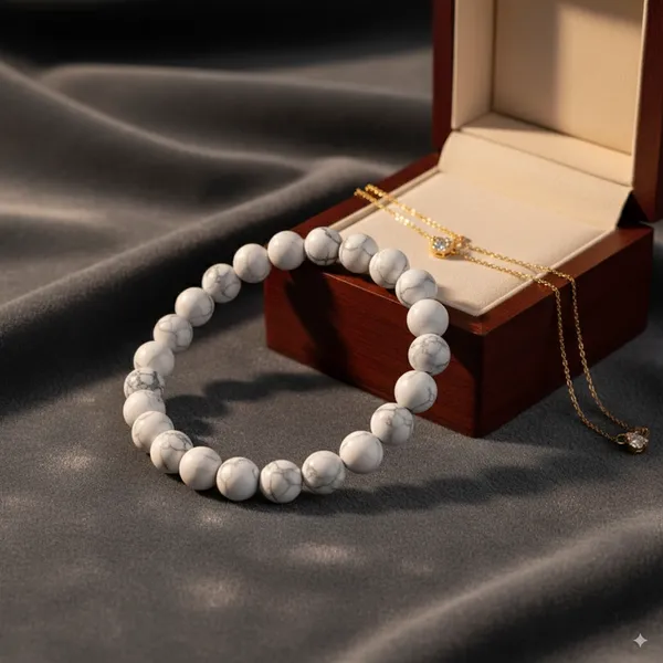 White_Natural_Crystal_Howlite_Bracelet