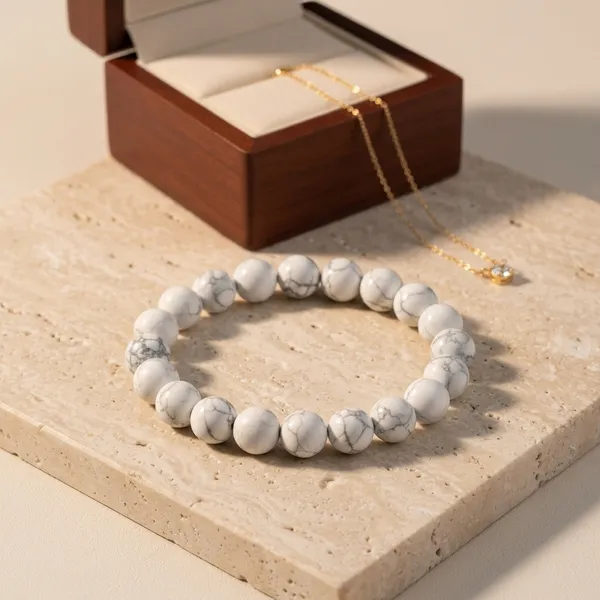 White_Natural_Crystal_Howlite_Bracelet