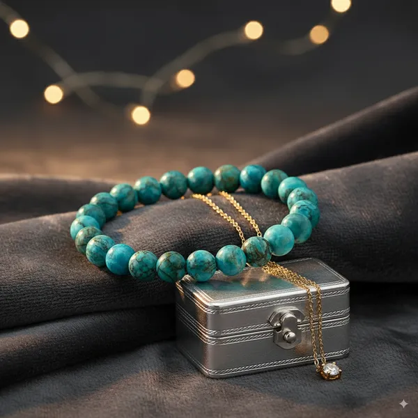 Turquoise_Natural_Crystal_Bracelet_For_Unisex