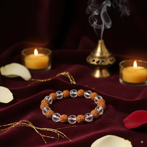 Brown_And_Clear_Natural_Crystal_Sphatik_Rudraksh_Bracelet