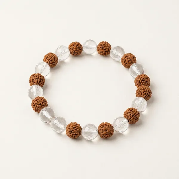 Brown_And_Clear_Natural_Crystal_Sphatik_Rudraksh_Bracelet