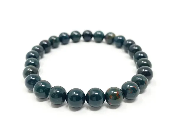 Dark_Green_Bloodstone_Natural_Crystal_Bracelet_For_Unisex