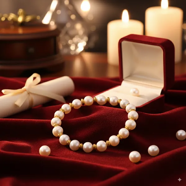 White_And_Cream_Natural_Crystal_Pearl_Bracelet