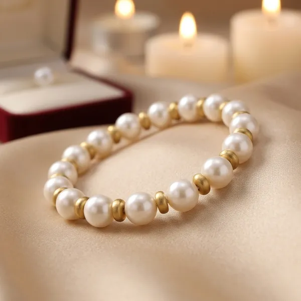 White_And_Cream_Natural_Crystal_Pearl_Bracelet