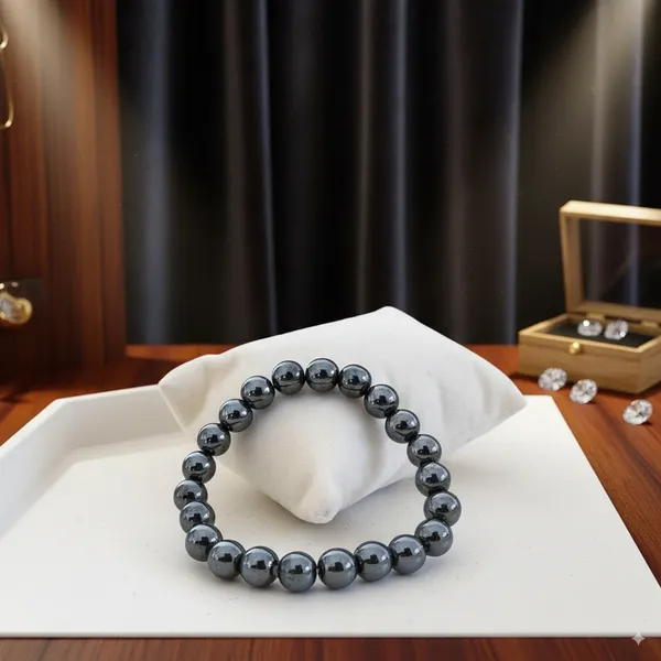 Metallic_Grey_Natural_Crystal_Hematite_Bracelet_For_Unisex