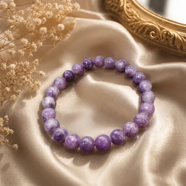 Purple_Natural_Crystal_Lepidolite_Bracelet