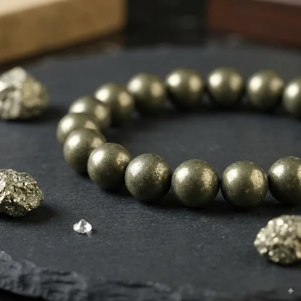 Olive_Natural_Crystal_Pyrite_Bracelet