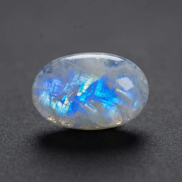 White_And_Blue_Rainbow_Moonstone_Flash_Oval_Cabochon_Pendant_Stone