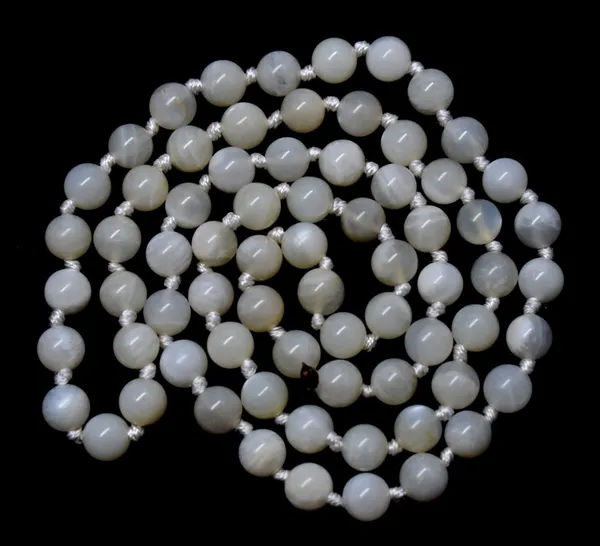 White_Natural_Crystal_Moonstone_Mala
