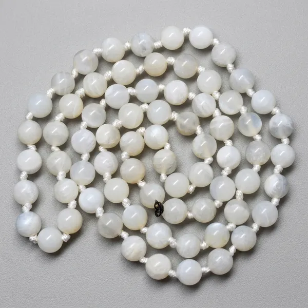 White_Natural_Crystal_Moonstone_Mala