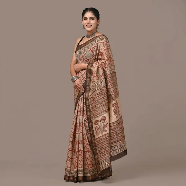 Beige_Banarasi_Maheshwari_Silk_Floral_Print_Saree_With_Matching_Blouse_For_Women