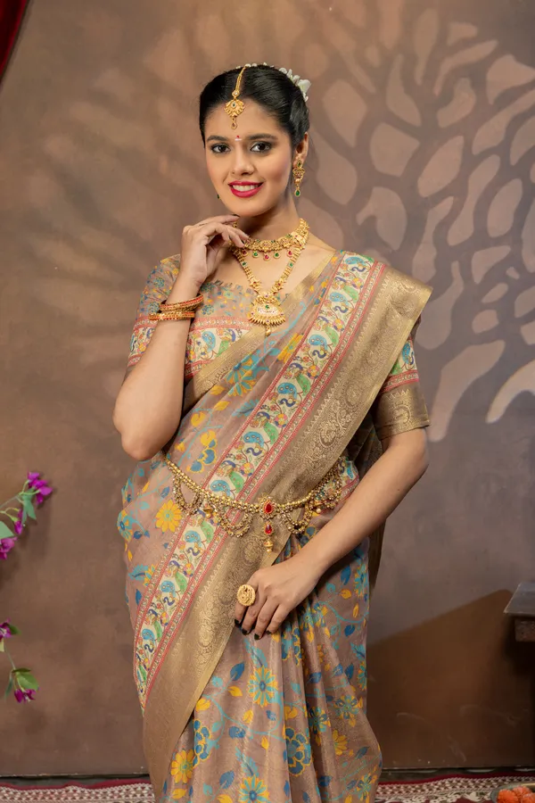 Premium_Kalamkari_Cotton_Silk_Saree_-_Beige