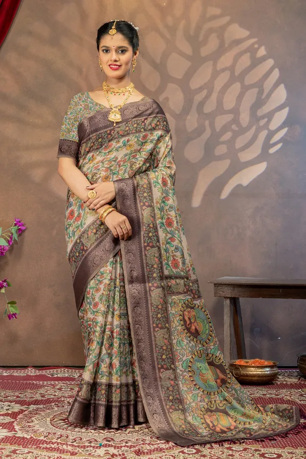 Premium_Kalamkari_Cotton_Silk_Saree_-_Grey
