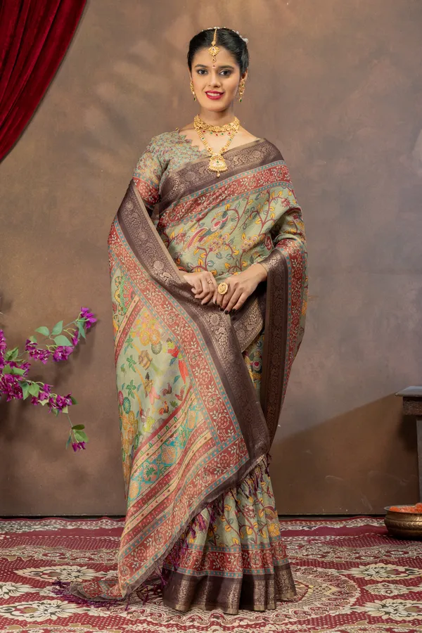 Premium_Kalamkari_Cotton_Silk_Saree_-_Grey