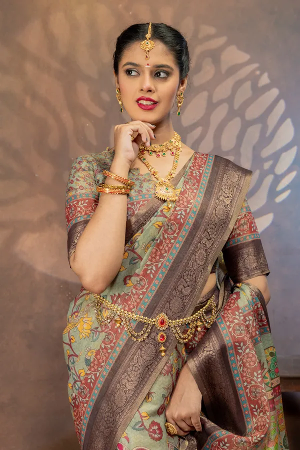 Premium_Kalamkari_Cotton_Silk_Saree_-_Grey