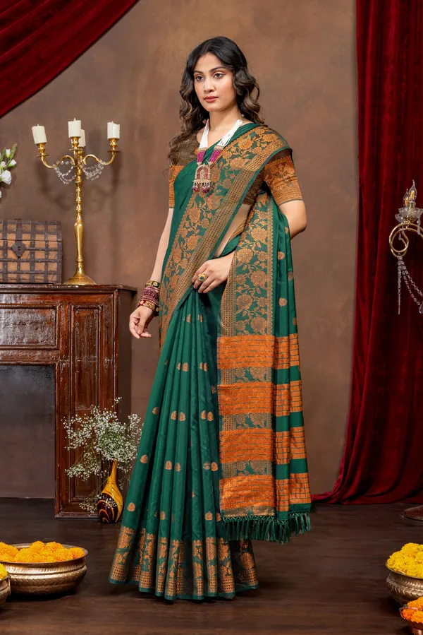 Premium_Litchi_Silk_Kota_Saree_-_Green