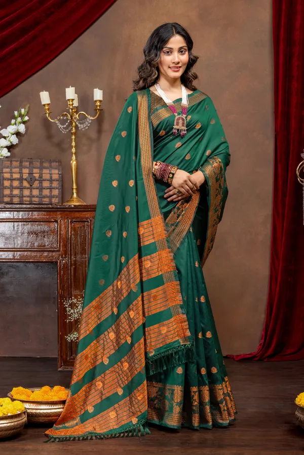 Premium_Litchi_Silk_Kota_Saree_-_Green