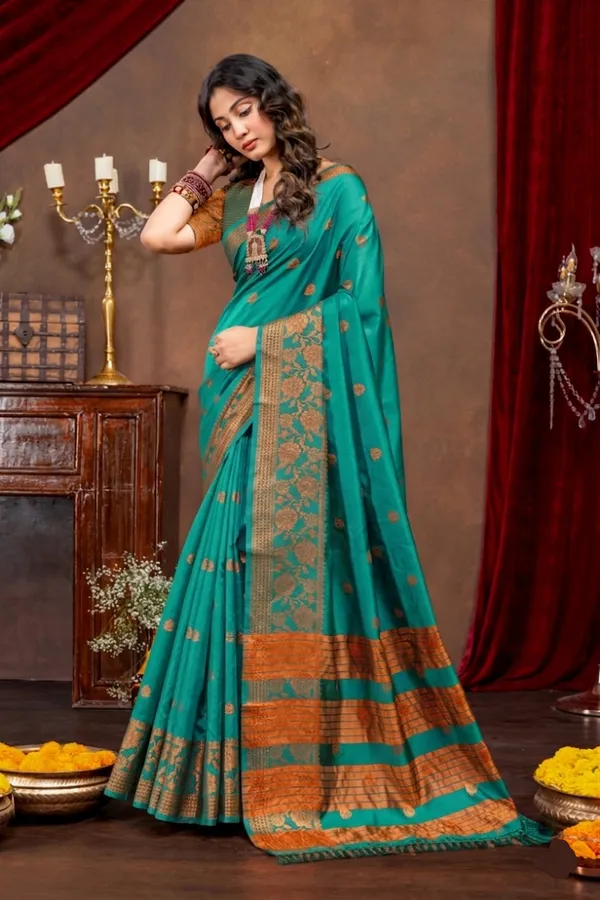 Premium_Litchi_Silk_Kota_Saree_-_Rama