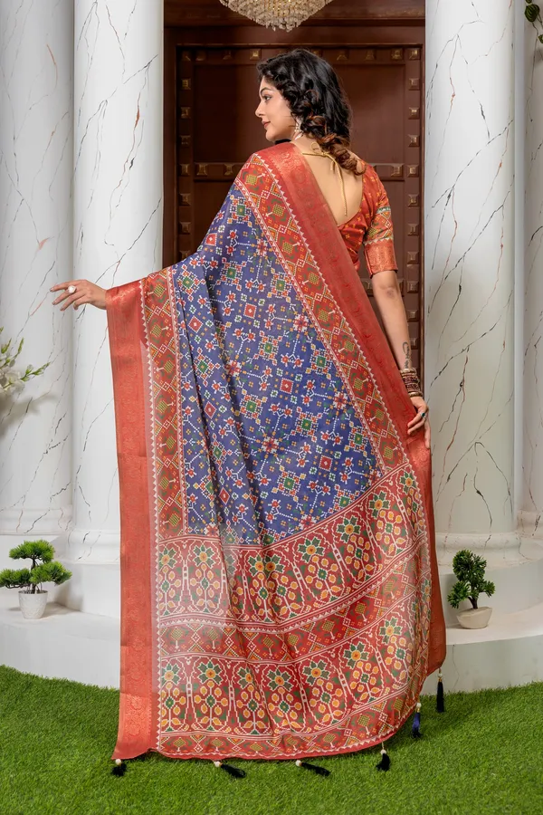 Premium_Patola_Type_Cotton_Silk_Saree