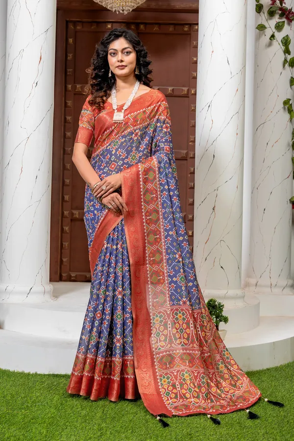 Premium_Patola_Type_Cotton_Silk_Saree