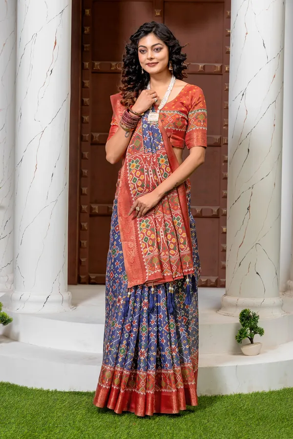 Premium_Patola_Type_Cotton_Silk_Saree