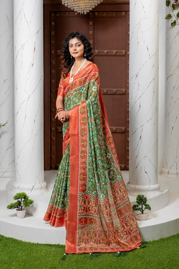 Premium_Patola_Type_Cotton_Silk_Saree