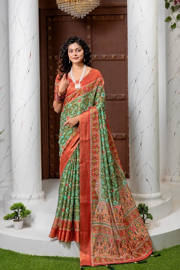 Premium_Patola_Type_Cotton_Silk_Saree