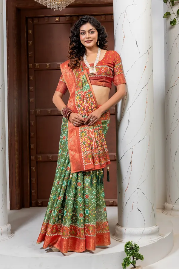 Premium_Patola_Type_Cotton_Silk_Saree