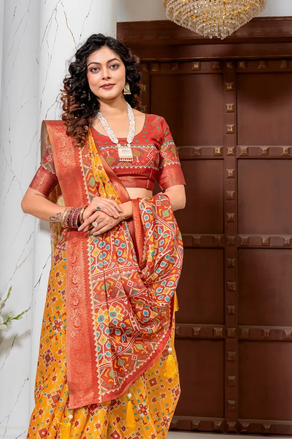 Premium_Patola_Type_Cotton_Silk_Saree