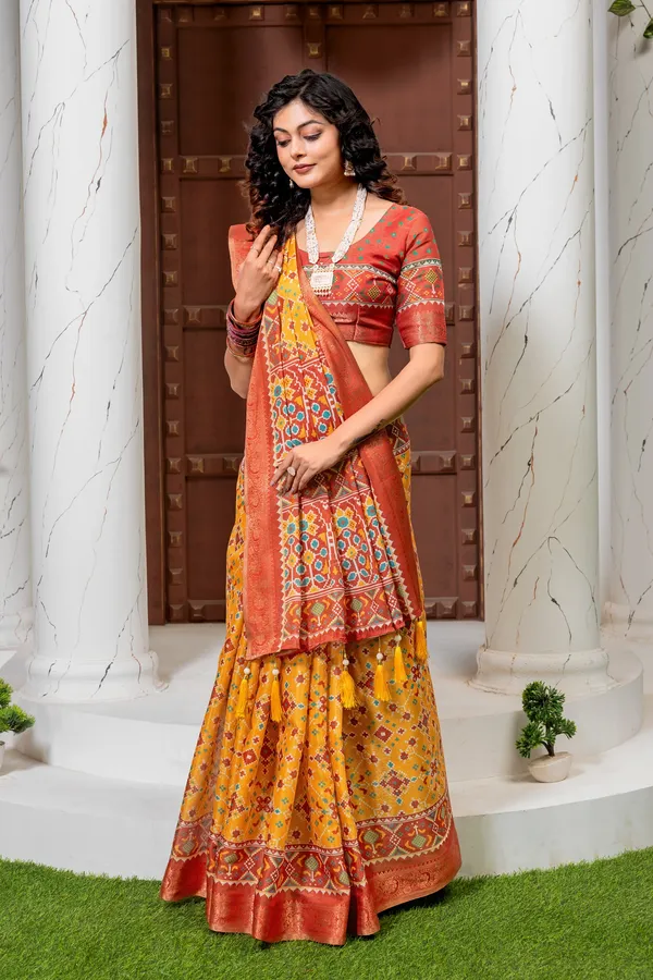 Premium_Patola_Type_Cotton_Silk_Saree