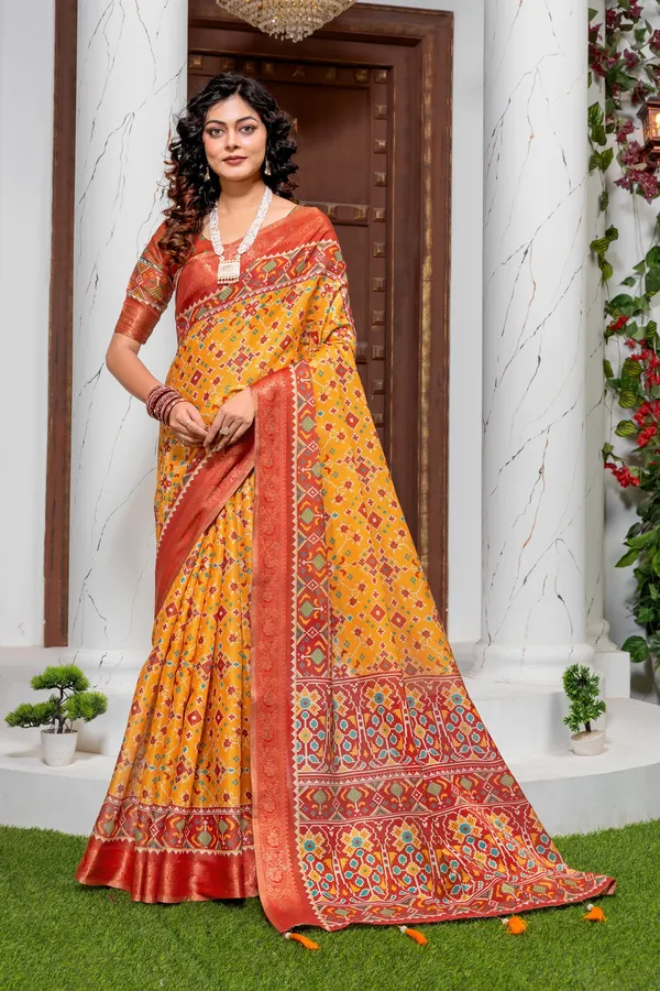 Premium_Patola_Type_Cotton_Silk_Saree