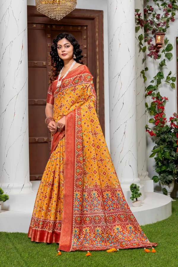 Premium_Patola_Type_Cotton_Silk_Saree