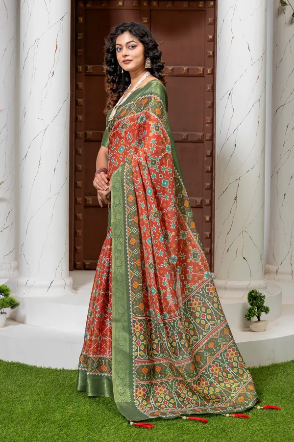 Premium_Patola_Type_Cotton_Silk_Saree