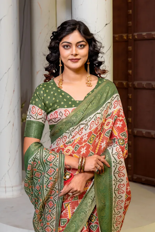 Premium_Patola_Type_Cotton_Silk_Saree