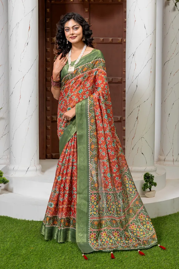 Premium_Patola_Type_Cotton_Silk_Saree