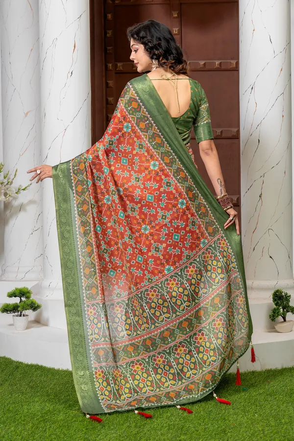 Premium_Patola_Type_Cotton_Silk_Saree