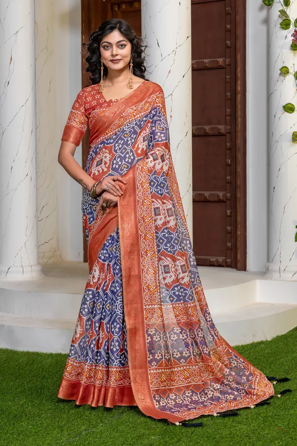 Premium_Patola_Type_Cotton_Silk_Saree