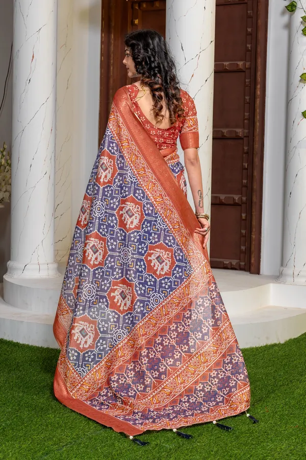 Premium_Patola_Type_Cotton_Silk_Saree