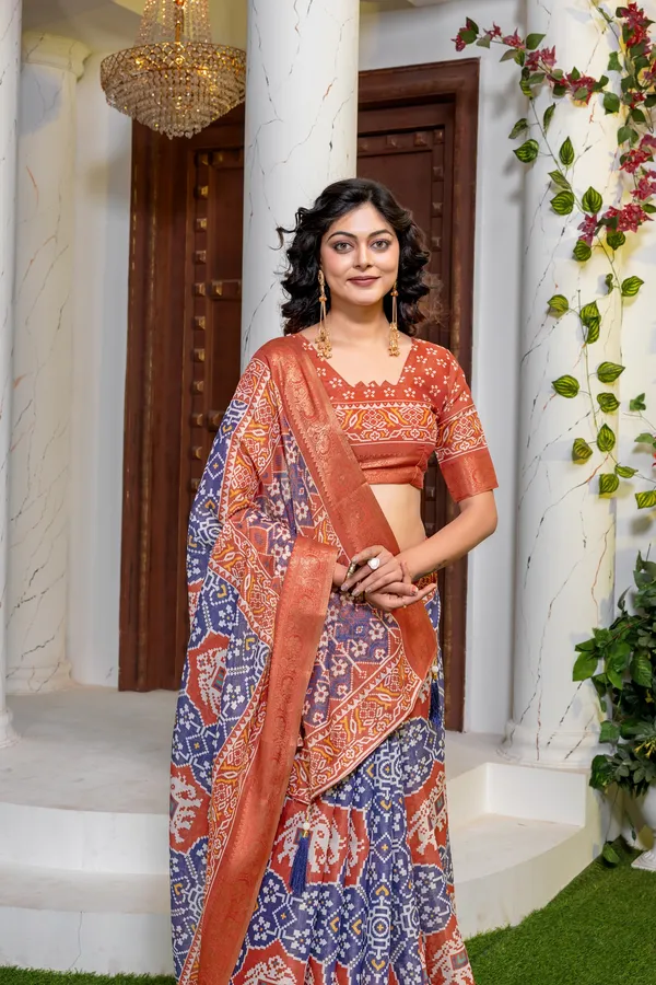 Premium_Patola_Type_Cotton_Silk_Saree