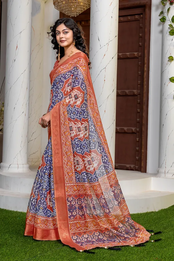 Premium_Patola_Type_Cotton_Silk_Saree