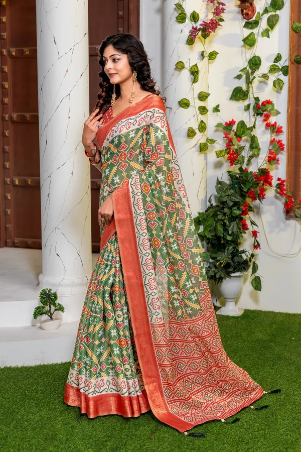 Premium_Patola_Type_Cotton_Silk_Saree