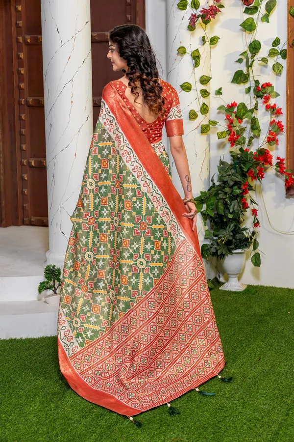 Premium_Patola_Type_Cotton_Silk_Saree