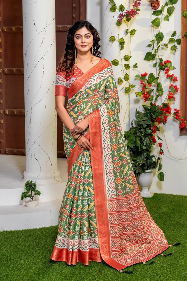 Premium_Patola_Type_Cotton_Silk_Saree