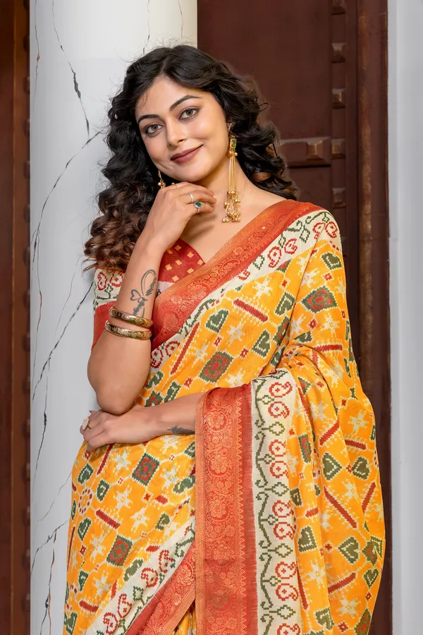 Premium_Patola_Type_Cotton_Silk_Saree