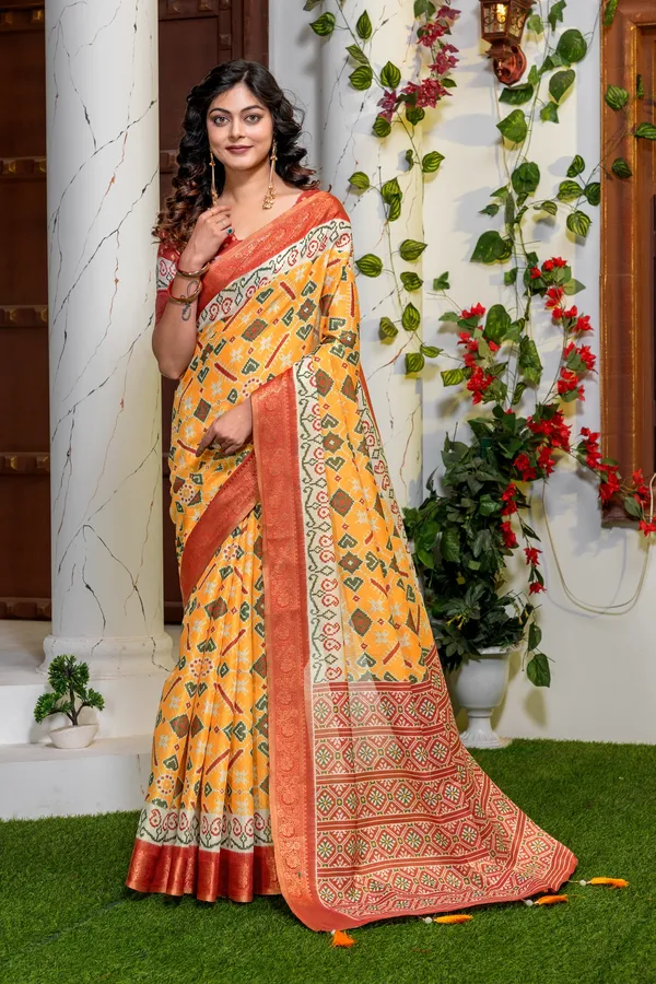 Premium_Patola_Type_Cotton_Silk_Saree
