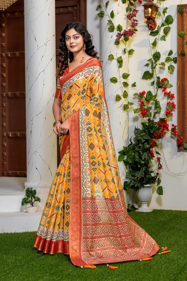 Premium_Patola_Type_Cotton_Silk_Saree