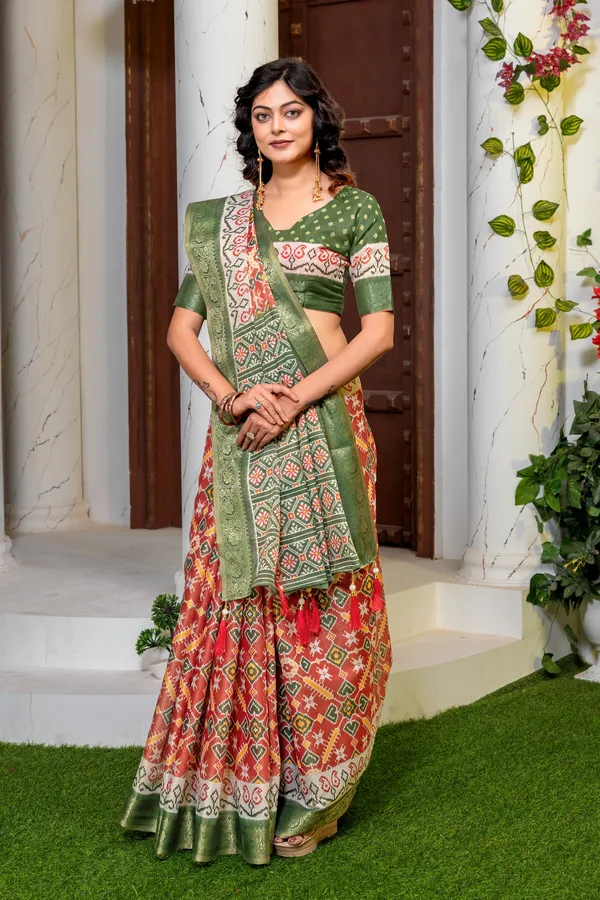Premium_Patola_Type_Cotton_Silk_Saree