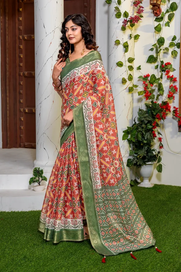 Premium_Patola_Type_Cotton_Silk_Saree