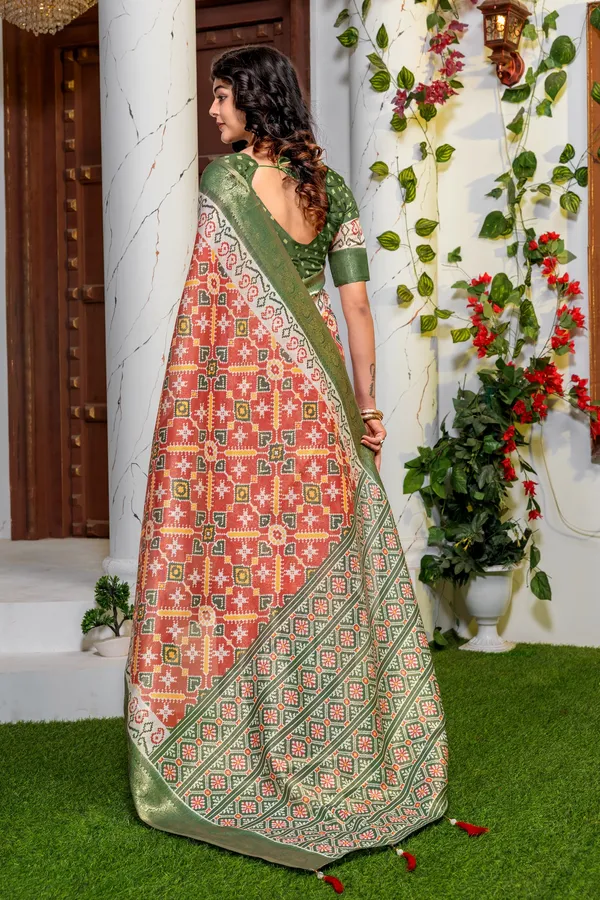 Premium_Patola_Type_Cotton_Silk_Saree