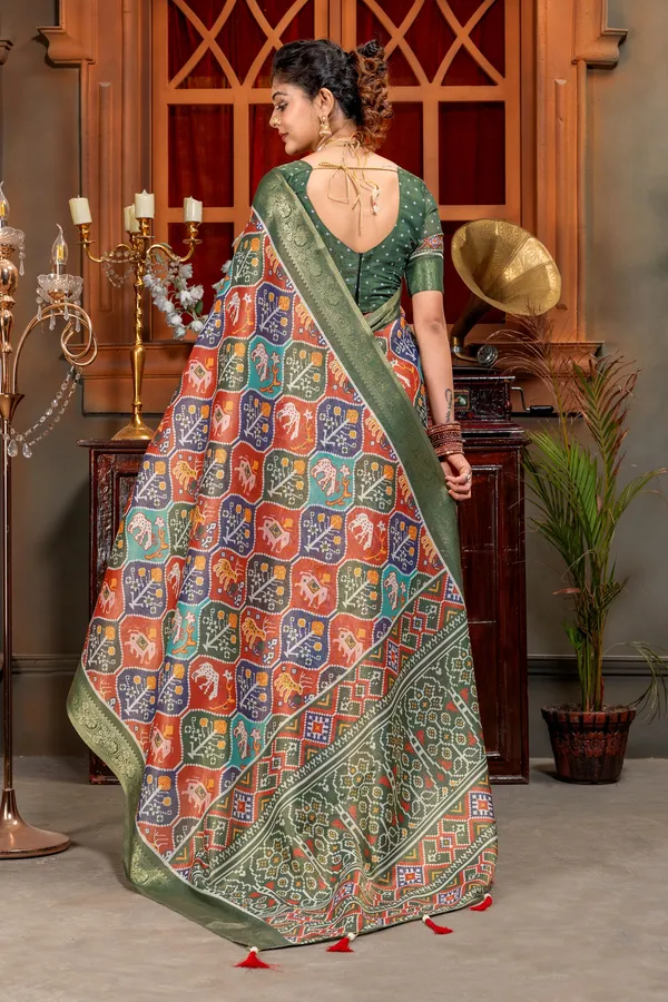 Premium_Patola_Type_Cotton_Silk_Saree